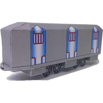 Modelová železnice Vystřihovánka Důlní osobní vůz DM12 1:32 (DM12)