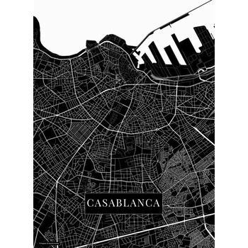 Plakát Plakát, Obraz - Casablanca black