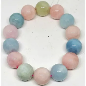 Náramek Morganitový náramek MIX - Luxusní (15-16 mm )