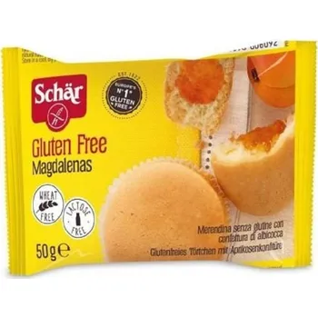 Trvanlivě pečivo Schär Muffin Magdalenas s meruňkovou náplní 50 g 