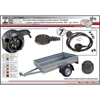 Tažné zařízení Univerzální elektropřípojka pro Dacia Logan 01/2004->12/2012 7pin SV E00-016, SVC Group