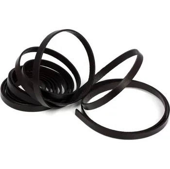 Náhrdelník Šperky4U Kožená šňůrka plochá tmavě hnědá, šíře 8 mm - LR7003-DBR