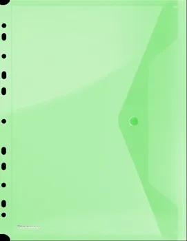 Donau Obálka s drukem euroděrování PP A4 průhledná zelená