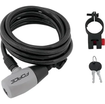 Zámek na kolo Force zámek RON 120cm/8mm (černá)