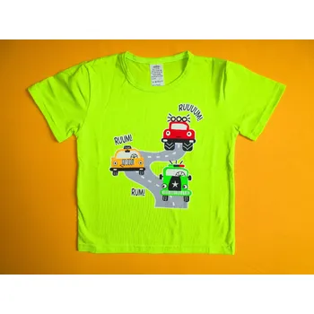 Arex, ČR Chlapecké tričko krátký rukáv Technika 1 Barva: Zelená, Velikost: 116, Varianta: Motiv auto