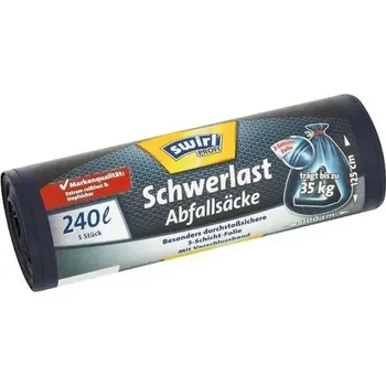 Pytle na odpadky Swirl Profi pytle na těžký odpad 240 l, 100 × 125 cm, 36 µ, 5 ks