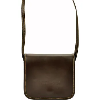 Kabelka Dámská pevná malá kožená crossbody kabelka Gregorio 109 tmavěhnědá | KabelkyproVas.cz