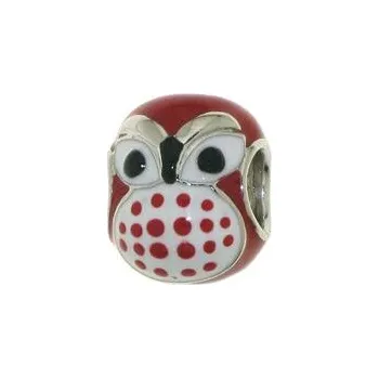 Přívěsek Stříbrný navlékací korálek sovička