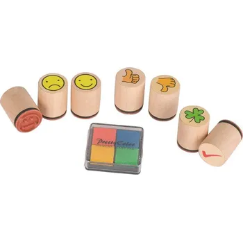 Dětské razítko Goki Sada dřevěná razítka Čtyřlístek