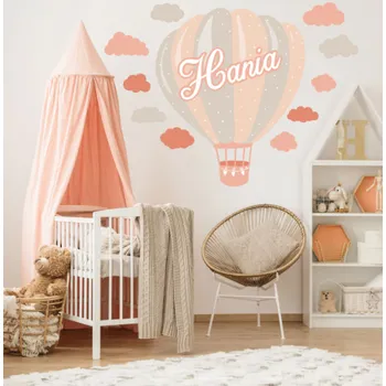 Samolepící dekorace DEKORACJAN Samolepka na zeď - balón se jménem