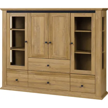 Knihovna Vitrína MZ6, dub grand, LEON