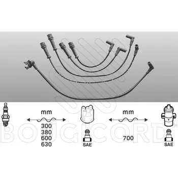 Zapalovací a žhavicí svíčka Zapalovací kabely RENAULT SAFRANE 2.0 77kW
