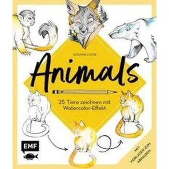 Encyklopedie Animals - 25 Tiere zeichnen mit Watercolor-Effekt - Loose, Susanne
