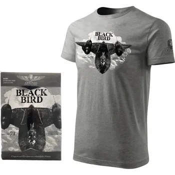 Pánské tričko ANTONIO® Triko Lockheed SR-71 BLACKBIRD ŠEDÉ velikost: L