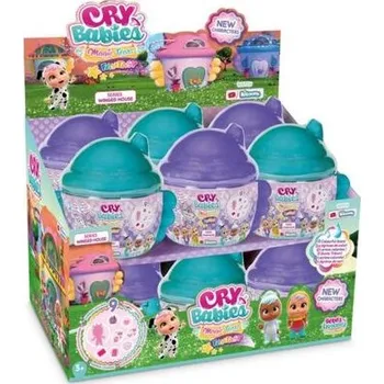 Panenka CRY BABIES Magické slzy plast 2. série okřídlený domeček 15x13cm fialová/tyrkysová varianta 1 tyrkysový domeček