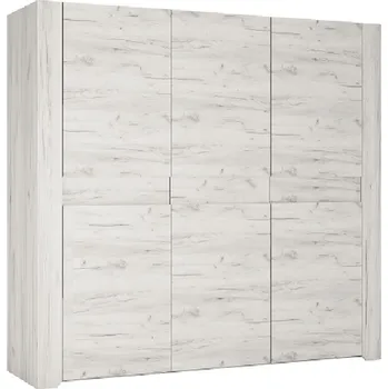 Šatní skříň Skříň Typ 22 3D, bílá craft, ANGEL