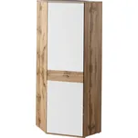 Rohová skříň TYP 3, dub wotan/bílá, CYRIL