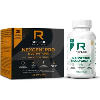Multivitamín Reflex Nutrition Nexgen® PRO + Digestive Enzymes, 120 kapslí + Albion Magnesium, 90 kapslí