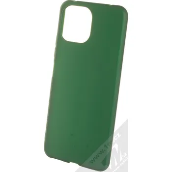 Pouzdro na mobilní telefon 1Mcz Matt TPU ochranný silikonový kryt pro Xiaomi Mi 11 Lite, Mi 11 Lite 5G tmavě zelená (forest green)