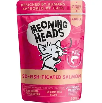 Krmivo pro kočku 6ks MEOWING HEADS So-fish-ticated Salmon 100g