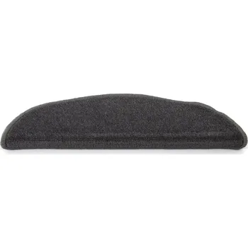 Nášlap na schod Šedý kobercový půlkruhový nášlap na schody Parma - 17 x 56 cm