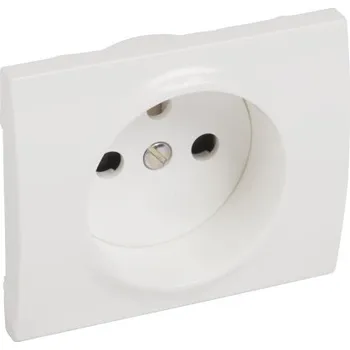vypínač Legrand Galea Life kryt zásuvky 2P+T s clonkami bílá 777028