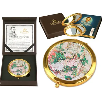 Kosmetické zrcátko Carmani® Carmani - Kosmetické zrcátko Vincent van Gogh, Váza s růžemi - 7 cm