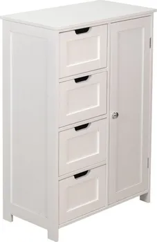 Koupelnový nábytek Miadomodo Úložná skříňka se 4 šuplíky 55 x 30 x 82 cm bílá