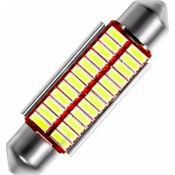Autožárovka Rabel 24V LED autožárovka 41 - 42 mm Canbus 24 smd 4014 C10W C15W SV8,5 bílá + stabilizátor