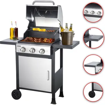 Zahradní gril DMS Germany GB-P300D-H nerez