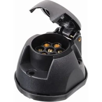 Elektrická zásuvka Zásuvka tažného zařízení 7 pólů s těsněním, zásuvka na auto pro vlek 7