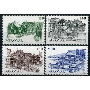 Poštovní známka (1981) MiNr. 59 - 62 ** - Faerské ostrovy - Starý Torshavn