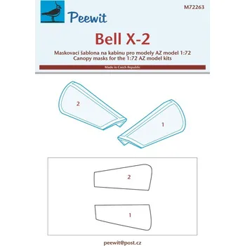 Plastikový model Peewit 1/72 Canopy mask Bell X-2 (AZ)