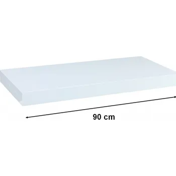 police Moderní nástěnná police bílá, 90 cm