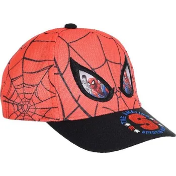 Kšiltovka Červeno-černá chlapecká kšiltovka Spider-Man Velikost: 54