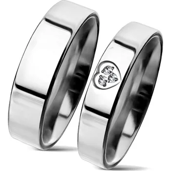 Prsten NSS3004-ZR Snubní prsteny chirurgická ocel - pár