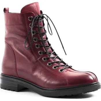 Dámské kozačky Roberto Serpentini Bordeaux kotníkové kozačky 36 EU Vínová