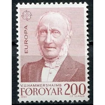 Poštovní známka (1980) MiNr. 54 ** - Faerské ostrovy - EUROPA: Vensel Ulrich Hammershaimb