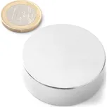 SOLLAU Neodymový magnet válec D 45x15 mm, Neodym, N42, poniklovaný