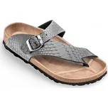 FORcare zdravotní obuv 202051 stříbrná potisk hadí vzor, Velikost 40