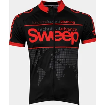 cyklistický dres Cyklistický dres Sweep CLASIC D010A black/red Varianta: XL