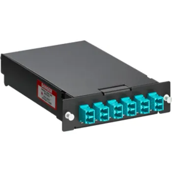 Racková skříň SPLCS-12A Kazeta pro svaření vláken pro systém Leviton SDX, 6 x LC duplex spojka, MM OM3