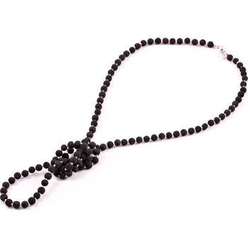 Náhrdelník NIKÉ - Stříbrný náhrdelník, láva