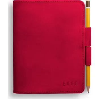 Obal na doklad Eggo kožený cestovatelský deník - obal na doklady Červená