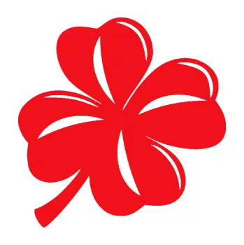 Samolepící dekorace SAMOLEPKA Čtyřlístek 003 pravá (10 - červená) NA AUTO, NÁLEPKA, FÓLIE, POLEP, TUNING, VLASTNÍ TEXT, TISK, AUTOSAMOLEPKY.cz, POLEPY, OBRÁZEK, LOGO, SAMOLEPKY