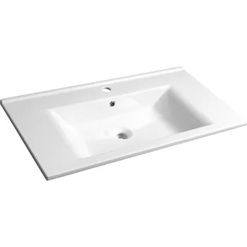 Umyvadlo Aqualine Zuno ZUNO 85 keramické umyvadlo nábytkové 85x45cm, bílá 9085