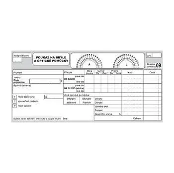 Tiskopis Tiskopis NEM. Poukaz na brýle a optické pomůcky