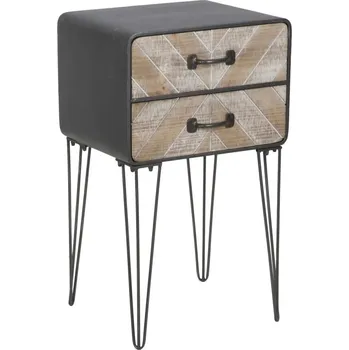 Komoda Komoda Mauro Ferretti Okiro 41x34,5x70 cm, černá/přírodní