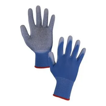 Pracovní rukavice Rukavice BRITA DOTS, máčené v PU a PVC terčíky, vel: 10-11
