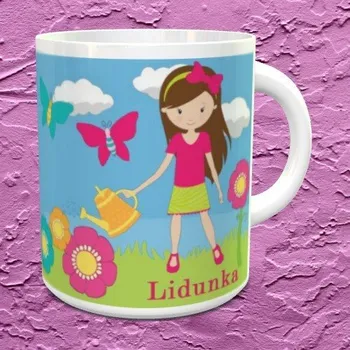 Hrnek se jménem Zahradnice - Růžová / Keramický 0,29 l